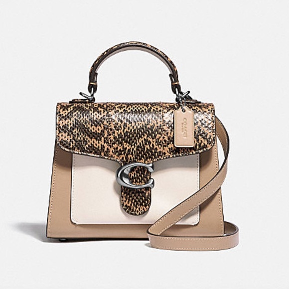 Coach Handbags - Coach Tabby 20 Top Handle In Colorblock With Snakeskin Detail Crossbody Bag 3787